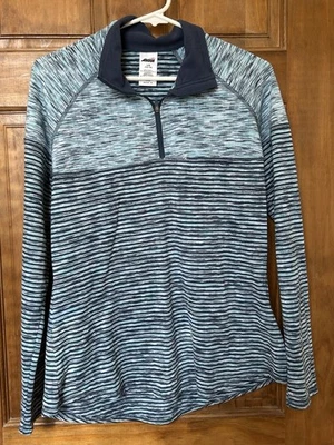 Aviva Jersey Deportivo Confort Azul Atlético Corredor 1/4 Cremallera Manga Larga Talla L Foto 1 de 3