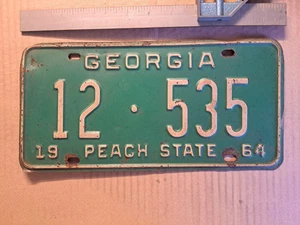 License Plate, Georgia, 1964, Passenger, Troup County, 12 - 535 - Picture 1 of 3