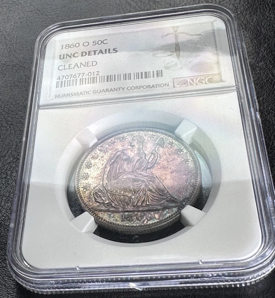 1860-O Seated Liberty Half Dollar 50C - NGC UNC DETAILS - Image 1 of 4
