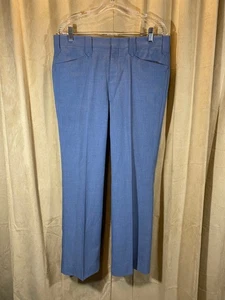 Pantalones occidentales ajustados Panhandle vintage de los años 70 para hombre talla 35-29 azul poliéster-lana - Imagen 1 de 5