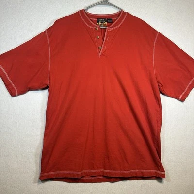 Henley Henley naranja manga corta High Sierra para hombre grande Foto 1 de 3