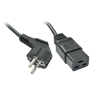 Lindy IEC-Netzkabel 320C19-Schuko 2m 30344, schwarz - Bild 1 von 2