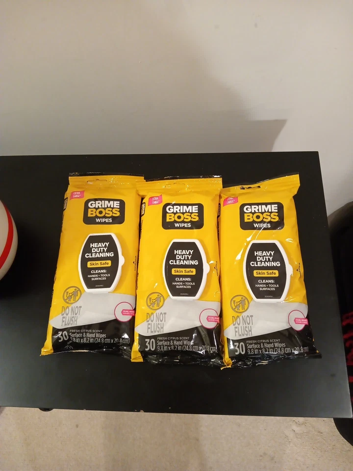(6 Pack) Grime Boss Hand Cleaning Wipes 30 Count A541s30x