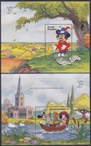 GRENADINES # 1183-4 SET of 2 SOUVENIR SHEETS for 1990 STAMP EXPO LONDON - Picture 1 of 1