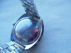 LARGE RARE VINTAGE 1972 POLJOT, 50 YEARS USSR, 17 JEWELS MANUAL, CHROME/SS, SERV - Picture 1 of 8