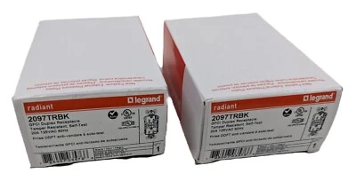 2 Legrand Pass Seymour 2097TRBK Black GFCI Duplex Receptacle 20A TamperResistant - Image 1 of 4
