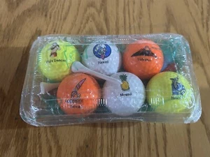 Hawaii Golfball Geschenkset mit Tees - Bild 1 von 2