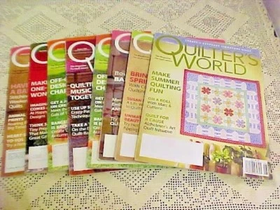 Quilters World Magazines Lot of 7 Back Issues 2004 and 2009 Great Patterns   - Image 1 of 4