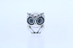 Nuevo Pandora Plata Esterlina Búho Brillante Dije 798397NBCB - Imagen 1 de 7