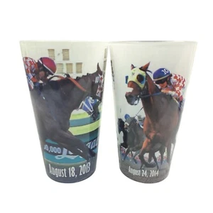 The Longacres Mile Horse Race Set of 2 Glasses Aug 2013 - 2014 Taylor Said #10 - Picture 1 of 8