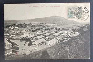 1912 Indochina Postcard-Phu Lien General View 5c stamp cd Moncay - Picture 1 of 2