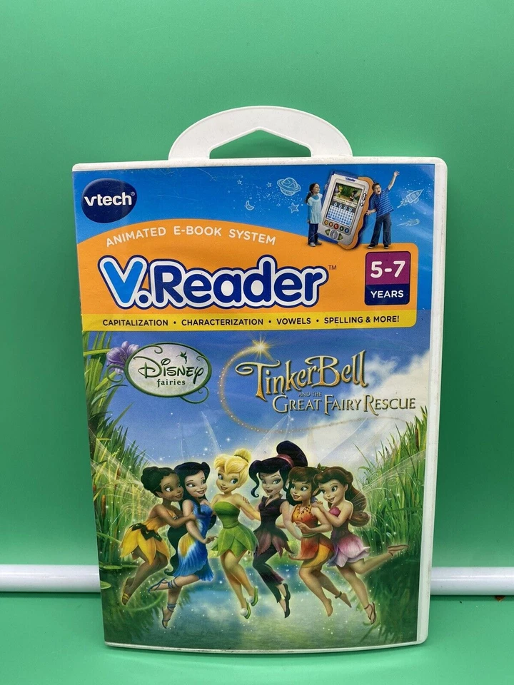 TINKER BELL and The Great Fairy Rescue V.READER Game Vtech DISNEY Complete - Image 1 of 3