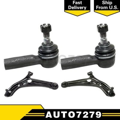 Brazo de control inferior delantero extremo de varilla de amarre exterior delantero 4 piezas con rótula para Scion xA Foto 1 de 4