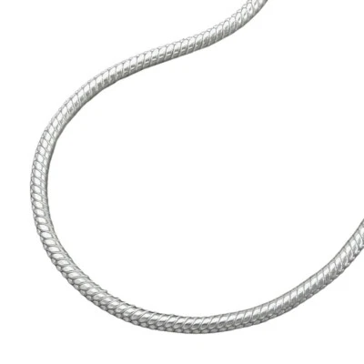 Collana A Catena A Forma Di Serpente 1,5Mm, Rotonda, Argento 925, 42Cm, Donna - Immagine 1 di 2