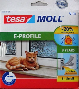 Gummidichtung e-profil weiß 6mx9mm weiß 9,00 mm Tesa  Dichtung - Bild 1 von 1