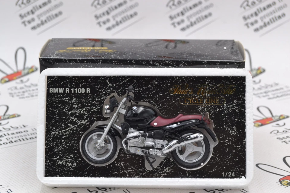 DIE CAST " BMW R 1100  - MOTORBIKE - BLACK " MINICHAMPS SCALA 1/24 (242 RR1103) - Immagine 1 di 3