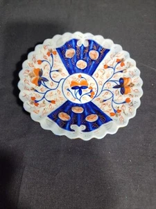  Antique Scalloped Edge Occupied Japan 6-3/8" Handpainted Bowl w/Imari colors  - Picture 1 of 5
