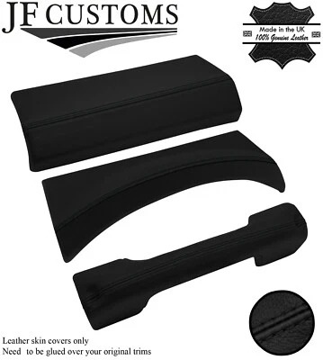 AFORCE AUTO CUBIERTAS DE PIEL DE CUERO CON RIBETE DE TABLERO 3X PUNTADA NEGRA PARA LAND ROVER DEFENDER 07-14