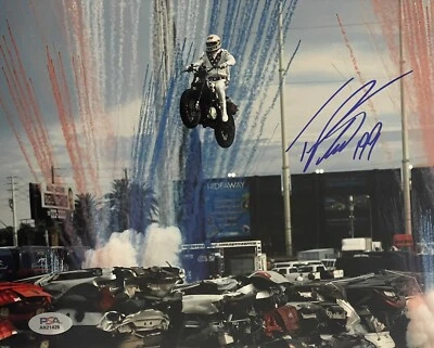 Foto firmada por Travis Pastrana autografiada BMX 8x10 Nitro Circus PSA/DNA Foto 1 de 2