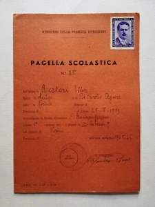 Pro Vittime Politiche E. COLORNI etichetta su pagella scolastica 1945-46 - Foto 1 di 1