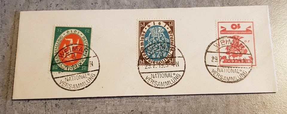 GERMANY FRAGMENT COVER 1919 WEIMAR NATIONAL CONGRESS  - Image 1 of 1