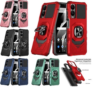 Tempered Glass / Robotic Hybrid Cover Phone Case For AT&T Vista 2 U572AA - Picture 1 of 25