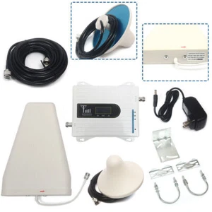 3G 4G LTE 900/1800/2100MHz Cell Phone Signal Booster 70dB 2G Mobile Repeater Kit - Photo 1 sur 11