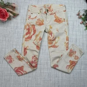 Jeans donna Hudson Collin skinny crop taglia 26 stampa floreale multicolore - Foto 1 di 8