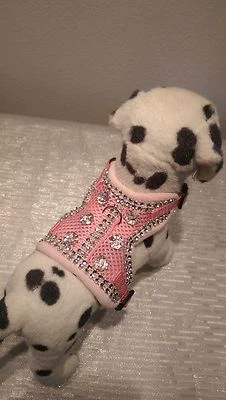 Softgeschirr  Brustgeschirr Hundegeschirr rosa Glitzer Halsband XS-M Welpen - Bild 1 von 4
