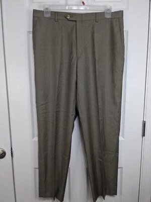 Daniel Cremieux Dress Pants Men's 36x32 Beige Loro Piana Super 130's Wool - Image 1 of 4