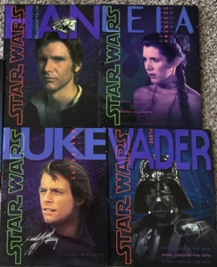Star Wars Portfolio School Folders Lot of 4 Mead 1996 Luke Vader Leia Han - Picture 1 of 15
