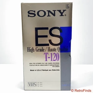 Sony Dynamicron ES-HG T-120 Blank VHS Tape - New/Sealed - Imagen 1 de 5