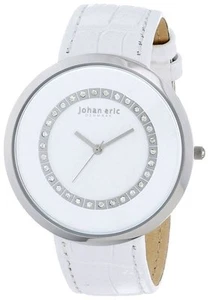 Johan Eric Women's JE5002-04-001 Vejle Swarovski Stones White Leather Watch - Picture 1 of 6