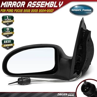 Espejo retrovisor de textura negro lateral derecho del conductor con ajuste manual para Ford Focus 2002-2007 Foto 1 de 4