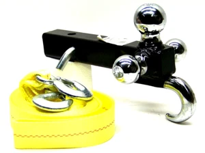 3 Ball Hitch Mount 2" Receiver 1-7/8, 2, 2-516 in Ball with Hook 20 ft Tow Strap - Bild 1 von 3