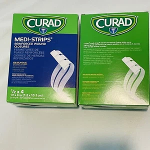 Curad Medi Tira Reforzada Cierres de Heridas Blanco Estéril 1/2x4 98 Paquetes - Imagen 1 de 3
