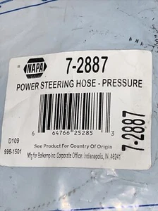 NAPA Power Steering Hose 72887 pressure 996–1501 FAST SHIPPING D109 - Picture 1 of 10