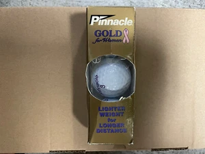 Pinnacle Gold Golf Ball For Women Pink Breast Cancer Ribbon 1 Pack of 3 - Picture 1 of 1