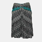 Missoni Multicolor Crochet Knit Ruched Mini Skirt M