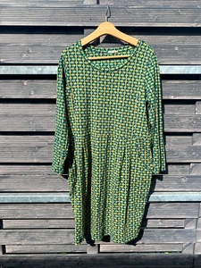 Deerberg Kleid Gr. XL grün Vögelchen - Bild 1 von 4