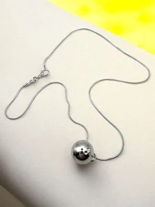 Vintage Ten Pin Bowling Ball Pendant Necklace – Sterling 925. D26 - Picture 1 of 5