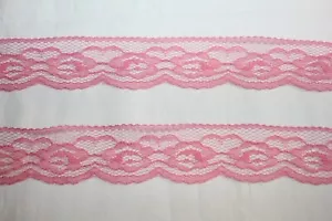 1" Flat Pink Lace Lot 20 Yards Total Crafts-Sew #2 - Picture 1 of 1
