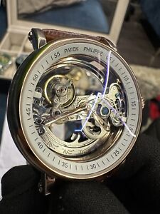 Patek Philippe Tourbillon Full Transparent Bridge Luxury Watch ( Very Rare )