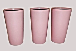 3 staubige rosa rosa 12 Unzen Tupperware Bechergläser Nr. 873 stapelbar sauber - Bild 1 von 4