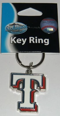 Texas Rangers Metal Key Chain MLB Licensed Baseball - Image 1 of 3