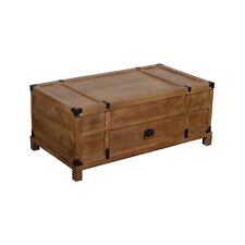 The Urban Port Rustic Single Drawer Mango Wood Coffee Table with Lift Top Storag