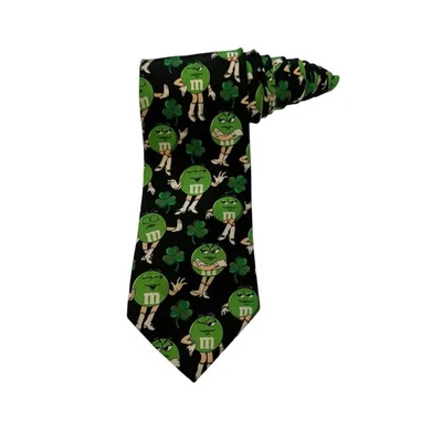Corbata M&M Candy Brand Día de San Patricio Suerte Hombre Verde Novedad Foto 1 de 4