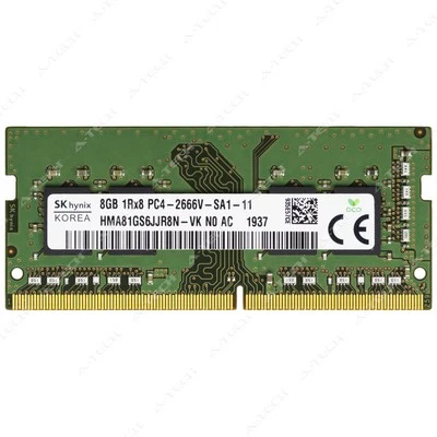 Hynix 8GB DDR4 2666 MHz PC4-21300 1Rx8 SODIMM Laptop Memory RAM HMA81GS6JJR8N-VK - Image 1 of 2