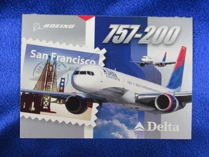 2004 Delta Airline Pilot Trading Card #17 San Francisco Boeing 757-200 - Picture 1 of 8