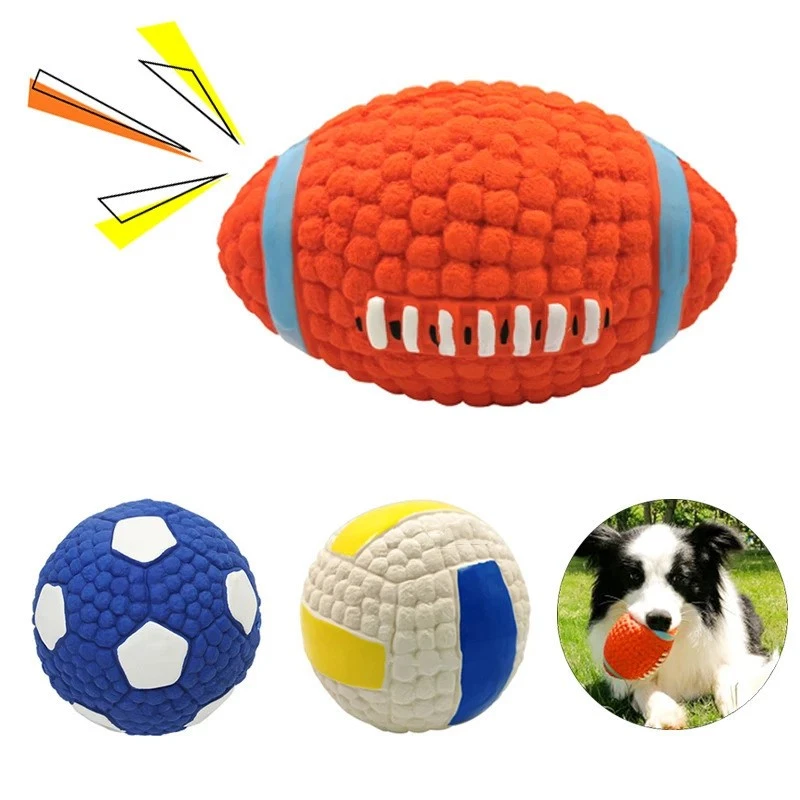 Palla Cigolante per Cani ★ Lattice ★ Rugby Calcio Pallavolo ★ Gioco Addestrament - Immagine 1 di 4